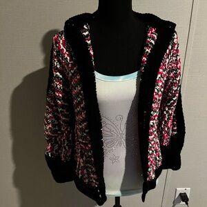 Hand Crochet Short Cardigan Sweater Handmade